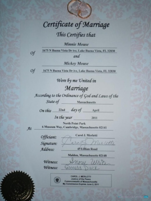 Download USA Commonwealth of Massachusetts marriage certificate Photoshop template